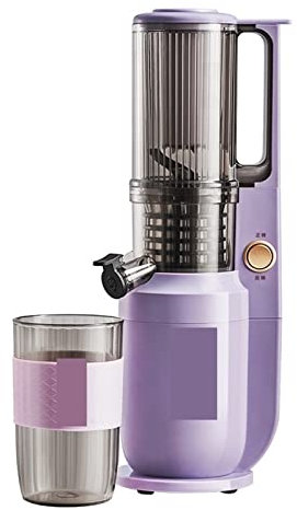 CRBUDY Exprimidor eléctrico Lento de Frutas y Verduras, Extractor de Prensa en frío, exprimidor sin Filtro, exprimidor de cítricos, licuadora portátil de 220 V (Color: Azul) (púrpura)