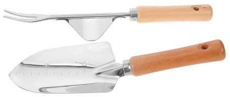 PLAFOPE 1satz Gartenwerkzeug Teiliges Unkrautentfernungs Holzgriffen Edelstahl-wurzelzieher Und Blütenkelle Für Gartenliebhaber Und Einfache Gartenpflege