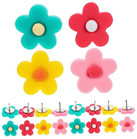 TOGEVAL 20stücke Kreative Blumen-pushpins Für Pinnwände Dekorative Reißnägel Zur Fotowand-Dekoration Kartenmarkierungen Für Büro Und Zuhause