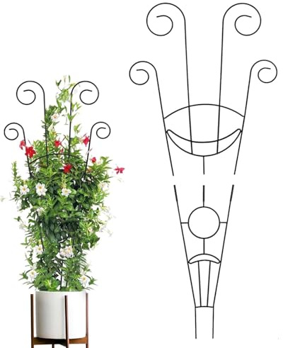 Pflanzenspalier für den Innenbereich, Pflanzenstützspalier, erweiterbares Rankgitter, Rankhilfe für Kletterpflanzen, Zimmerpflanzen-Rankgitter, 76,2 cm, Metall-Pflanzenspalier, Gartenspalier,
