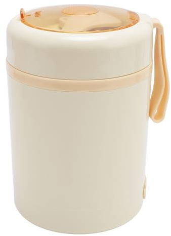 Luocute Fiambrera Eléctrica de 600 Ml, Calentador de Alimentos Portátil de 20 W para Oficinas de Camiones de Automóviles Contenedor de Acero Inoxidable, Tarro de Comida USB a Prueba de