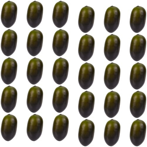 GORGECRAFT 30pz Aceitunas Artificiales de Simulación de Fruta Modelo de Aceituna Realista Adorno de Espuma Decorativa Realista para Fotografía Decoración de Mesa de Cocina Hogar Granja Gabinete