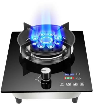 Table De Cuisson À Gaz, Cuisinière À Gaz Portable, Minuterie À Feu Élevé À Neuf Cavités De 7,0 KW, Cuisinière De Conversion Gaz/gaz GPL, Avec Protection Contre L'extinction Des Flammes(LPG)