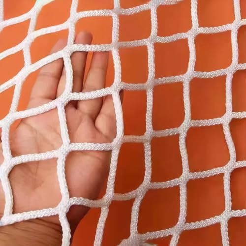 BZPOVB Playground Rope Net Kids Safety Net,Balcony/Stair Railing Guard,Toy and Sports Equipment Barrier Mesh Anti-Fall Rope Netting,Knotless Polyester Cargo N(Size:4.9x13.1ft (1.5mx4m),Color:White)