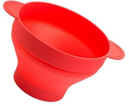 Qurygin Ciotola per popcorn in silicone, 24 x 20 cm, ciotola per popcorn ad aria calda, ciotola per popcorn per microonde, lavabile in lavastoviglie, pieghevole, grande contenitore per popcorn per
