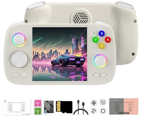 JOYARCH RG Cube Handheld Game Console, 3.95-inch 720*720 IPS Screen Retro Handheld Gaming Console, Android 13 Video Games Player - No Games