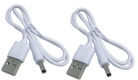 Câble D’Alimentation DC USB vers 3, 5x1, 35mm, PVC, 2 Pièces | Chargeur Cable USB vers Dc, Cuivre, Charge Stable et Protection les Surtensions, pour Petits Ventilateurs et Appareils