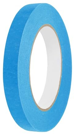 sourcing map 15mm x 50 Meters Colored Masking Tape for Art Blue | Universal Crepe Paper Colorful Masking Painter Tape Drawing DIY Handcraft Labeling Sealing