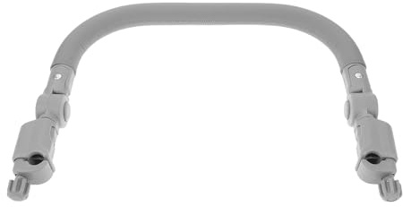 Joinpaya Barre d'Appui Universelle pour Poussette, Garde-Corps de Sécurité avec Repose-Pieds Rallongé, Main Courante Réglable et Amovible pour Bébé, Accessoire de Poussette Confort, Gris
