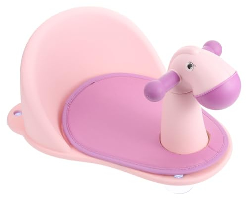 EPIGEIST Seggiolino da Bagno per Bambino e Bambina in Pp Design a Forma di Cavalluccio, Braccioli e Schienale Ergonomici, Antiscivolo per Bagnetto in Vaschetta e Momenti Genitore-figlio