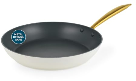 Salter AeroTech Professional Frying Pan, 28 Cm, Non Stick, Induction | Aluminium Body, Metal Utensil Safe Coating, Oven Safe Handle To 200°C, Corrosion Resistant Layer, PFOA Free Coating