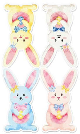 Dermalyx 40 Pezzi di Tovaglioli Pasquali Primavera con Motivo Coniglio, Decorazione Festiva per La Tavola di Pasqua, per Casa, Feste di Primavera, Addobbo Tavola Pasquale