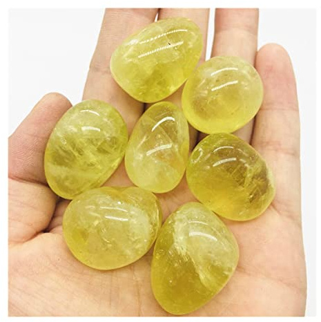 LQYXGS Decorazioni per la casa in Cristallo Cristalli Pietre Quarzo Naturale Giallo Citrino Crepa Pietre Burattate(100g)