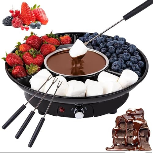 Pot chocolat avec 2 fourchettes fondue,contrôle température de 40 à 70 ℃