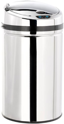 infactory Mülleimer automatisch: Abfalleimer mit Hand-Bewegungssensor und Edelstahl-Korpus, 30 Liter (Sensor Mülleimer, Muelleimer, Müll)