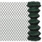 vidaXL Green PVC-Coated Chain Link Fence - 25m Garden/Patio Fencing, 100cm Height, UV Resistant Steel Mesh Barrier