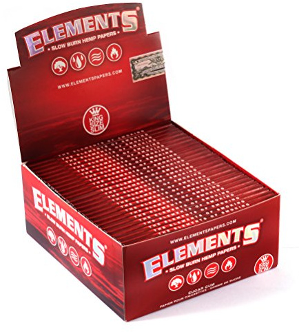 Elements 18438 RED-King Size Slim-50 Heftchen a 33 Blatt, Papier, Rot
