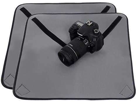 kilofly Lot de 2 Housses de Protection réglables en néoprène pour Appareil Photo Reflex numérique 50,8 cm Grand carré, Noir, Moderne
