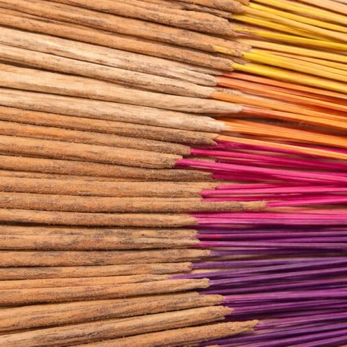 DHYANA - Bastoncini incenso artigianale indiano di alta fascia - 96 incensi profumati bastoncini (8 profumi - Set 2)