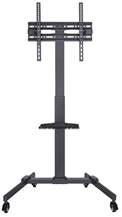 PureMounts PM-CART-60B TV Standfuß für LCD/LED/Plasma Bildschirme von 81-140 cm (32-55 Zoll) schwarz, VESA: 400x400 (35Kg)
