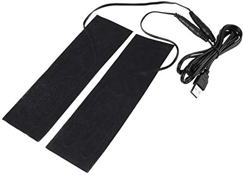 Élément chauffant électrique USB, 1 paire, 5V, film chauffant USB, pour réchauffer les pieds, pour le chauffage des semelles intérieures, des chaussons pour garder au chaud, peut être lavé, plié, frot