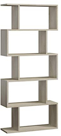 MATKAM BASK Bücheregal aus Holzspanplatten, B/H/T 76,4x176x28cm, Standregal, Würfelregal, freistehend, perfekt als Raumtrenner, in verschiedenen Ausführungen erhältlich (Sonoma Eiche)
