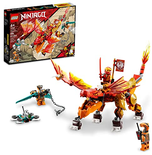LEGO NINJAGO Kai’s Fire Dragon EVO 71762 Building Kit Featuring a Ninja Dragon Toy, NINJAGO Kai and Snake Figures; Toy Playset for Kids Aged 6+ (204 Pieces)