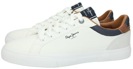 Pepe Jeans Baskets en Cuir Tribunal De Kenton Blanc