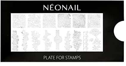 NÉONAIL Stamping Plate 19 - Stamping Platte - Schablonen Platte - Nail Art - Nageldesign - Nagel Stempel Schablone - French Nails Schablone - Nagelkunst Stempel
