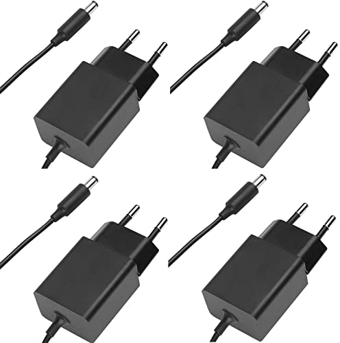GEQUDIO Netzteil 5V / 2A kompatibel für Yealink, Snom, Fanvil, Grandstream und andere IP Telefone - Schmaler Adapter und energiesparend - Universal Ladegerät mit Hohlstecker - 4er Pack