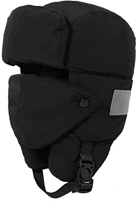 CLAPE Herren Wasserdicht Fliegermütze Winddicht Trappermütze Warme Wintermütze mit Maske Thermal Bomber Mütze Uschanka Russen Mütze