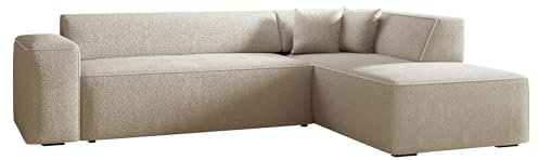 Mirjan24 Ecksofa Lordin Premium, Eckcouch, Polstersofa, Polsterecke, Couch, L-Form Sofa, Kissen-Set, Polstergarnitur, Wohnlandschaft (Baloo 2074, Seite: Rechts)