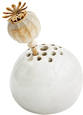 SYNYEY Kleine Handgefertigte Vase aus Kunstharz, 6 cm, Runde Miniaturvase mit Mehreren Löchern, Perforierte Vasen, Kreativ, Moderne Tischvase für Zuhause, Tischdeko Fur Blumen Deko Wohnzimmer