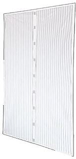bricoleva.it Zanzariera Magnetica Regolabile per Finestre e Porte - Zanzariera Attacca & Stacca 140 x 250 cm - Altezza e Larghezza Regolabili - Lavabile e Facile da Installare (Bianca)