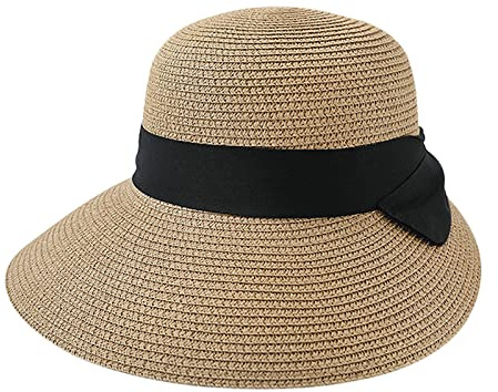 Casquette Visière en Paille pour Femme Anti UV - Chapeau Eté Respirant pour Plage, Voyage et Sport en Plein Air