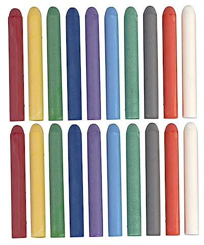 Wasserlösliche Kreide 20 Stück aus Titanoxid und Gips für Tafel Wand | Staubfrei und Abwischbar, 1 Schachtel für Zuhause und Kunstprojekt, für Vorschulkinder und Grundschüler