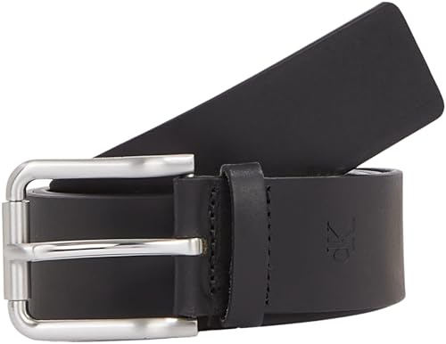 Calvin Klein Cinturón Hombre Classic Roller Casual de piel, Negro (Black), 110 cm