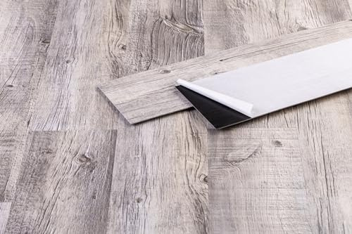 PVC Bodenbelag Vinylboden Selbstklebend BUCHE GRANADA - 15,24 x 91,44 cm (16Stk./2,23 m²) - Selbstklebende Vinylplanken, Laminat Dielen – Gewaschen, Rutschfest, Wasserfest