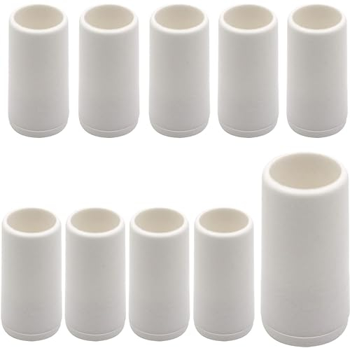 Lot de 10 Butées d’arrêt blanche, 40 mm, 10 pièces avec rondelles et vis pour store et volet roulant - butées tampon - bouchons pour protection de volets roulants Qualité française longue durée de vie