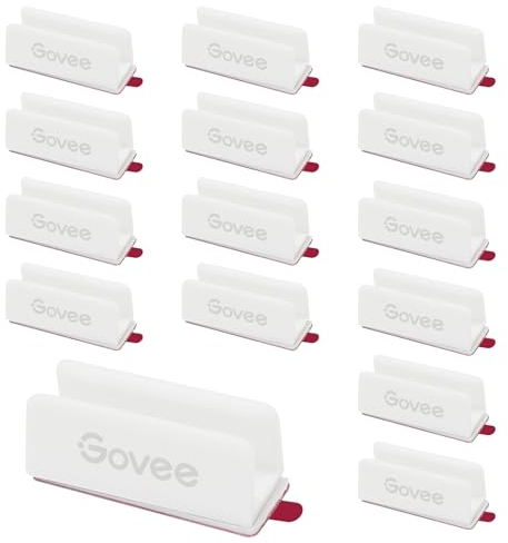 Govee Neon Rope Light 2 Clips, Montagehalterungen für Neon LED Strip H61D5 und H61D3, 20 Neon Clips, Weiße