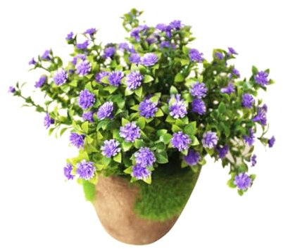 Künstliche Bonsai Pflanze aus Kunststoff für Büro und Dekoration Blau