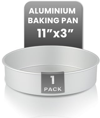 Restaurantware-Met Lux 12 x 3 Inch Straight-Sided Baking Tin, 1 Round Cake Pan - Oven-Ready, Freezable, Anodized Aluminum Round Baking Pan, Greaseproof, For Layer Birthday Cake