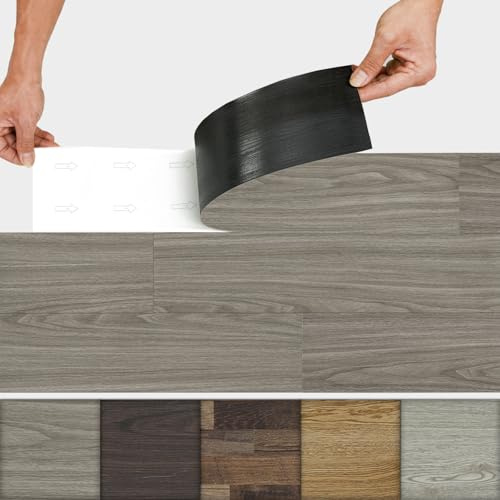 36 Stk. - 5m² pvc Bodenbelag selbstklebend Vinylboden Bodenfliesen | Jedes Stück misst 91 x 15 x 0,15 cm, Wasserfest, strapazierfähig & pflegeleicht, selbstklebend, flexibel zuschneidbar