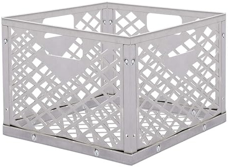 Charcoal Basket for Grill, Square Charcoal Firebox, Stainless Steel Charcoal Holder, Hard Grill Charcoal Basket, Offset Smoker Accessory for Most Offset Smoker Grills, Combination Grill