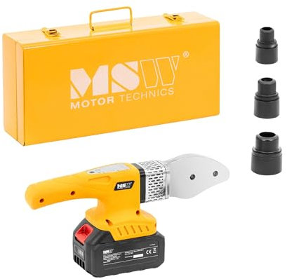 MSW Poste à souder électrofusion sans fil 350 W avec 3 Mandrins chauffants 20-32 mm jusqu'à 320 °C - Soudeuse pour PE Machine à souder pour PE Poste de soudure pour PE