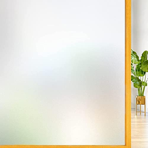 Cinbee Fensterfolie Selbsthaftend Blickdicht, Milchglasfolie 50x200 cm, Sichtschutzfolie Fenster Selbstklebend, Milchfolie Sichtschutz Bad
