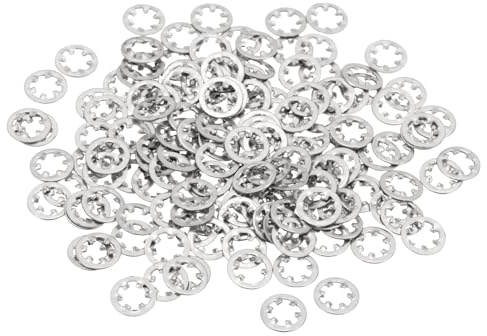 PATIKIL 150Pcs Arandelas De Bloqueo Con Dientes Internos M3 Plateado | Juego De Arandelas De Bloqueo Dentadas De Acero Inoxidable 304, Para Sujetadores Y Clipes De Equipos Mecánicos