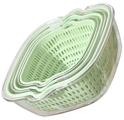GLEAVI Cesta Para Lavar y Colar Verduras y Frutas Escurridor Doméstico De Plástico Ligero y Fácil De Usar