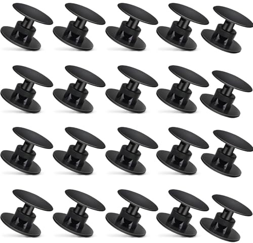 20 Pcs Plastic Rivets,Black Strap Rivets,Push in Screw Rivet Black for Shoes,Hole Plastic Push in Rivets Fastener for Any Shoes with Holes,Boots,Wristband Accessories