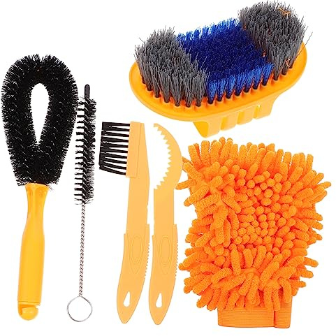 HANABASS Spazzola per Catena Bici in Plastica e Rondella per Catena Bici di Pulizia Strumento di Pulizia per Manutenzione